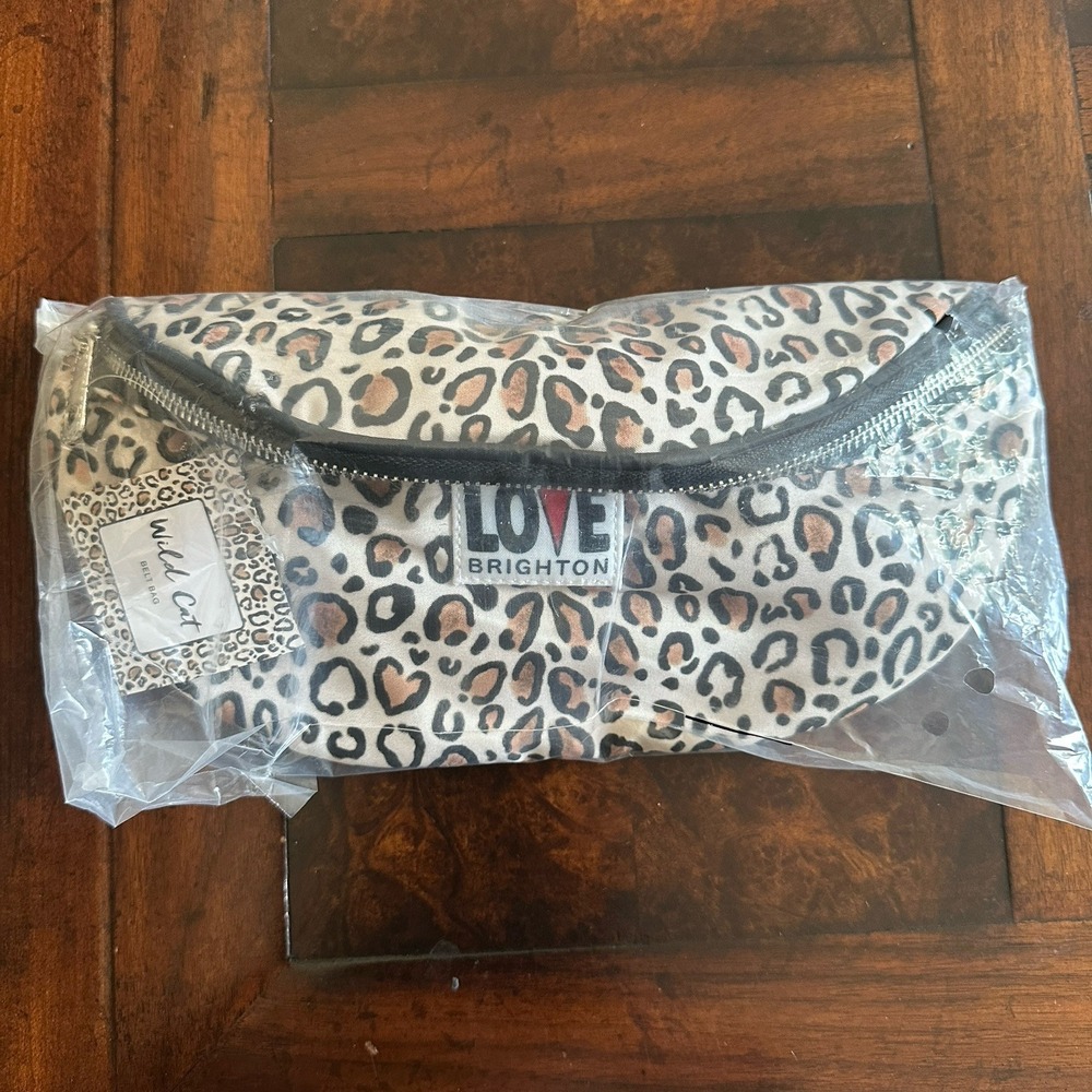 Brighton Wild Cat Belt Bag Animal Leopard Print Fanny Pack Adjustable OS NWT